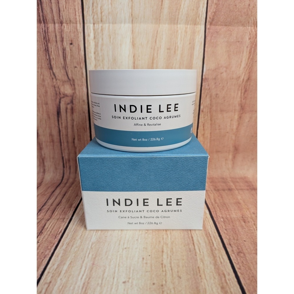 Indie Lee Coconut Citrus Body Scrub 8 oz Sugar Exfoliant Lemongrass